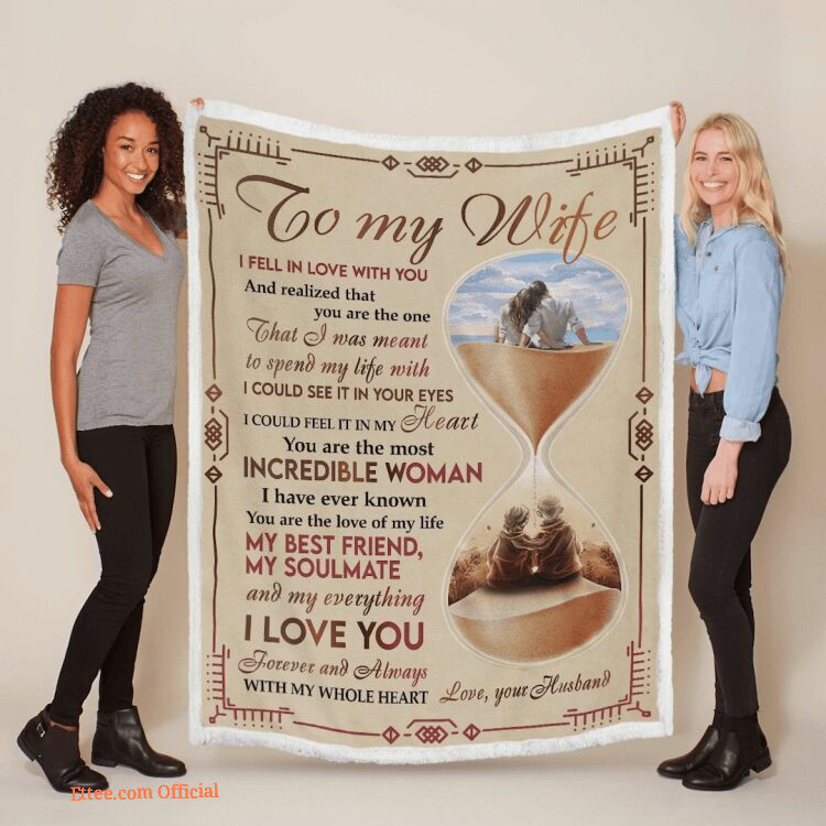 Valentine To My Wife Throw Quilt Blanket To My Wife I Feel In Love