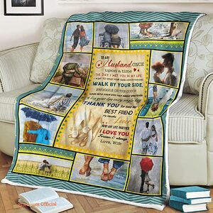 Valentine Quilt Blanket To My Husband. Foldable And Compact - Super King - Ettee