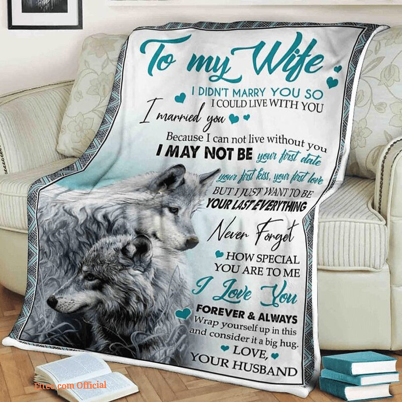 Valentine Quilt Blanket To My Wife I Married You. Foldable And Compact - Super King - Ettee