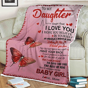 Butterfly Blanket Flower To My Daughter Anniversary Are My Sunshine - Super King - Ettee