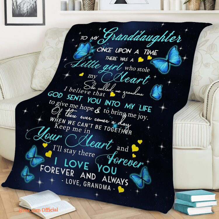 Butterfly Blanket To My Granddaughter Little Girl Who Stole My Heart