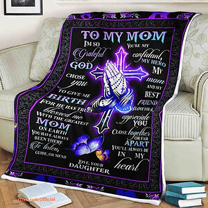 Butterfly Blanket To My Mom Anniversary My Hero My Mom And My Best Friend - Super King - Ettee