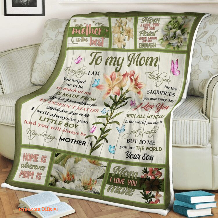 3D Flower Butterfly Quilt Blanket To My Mom