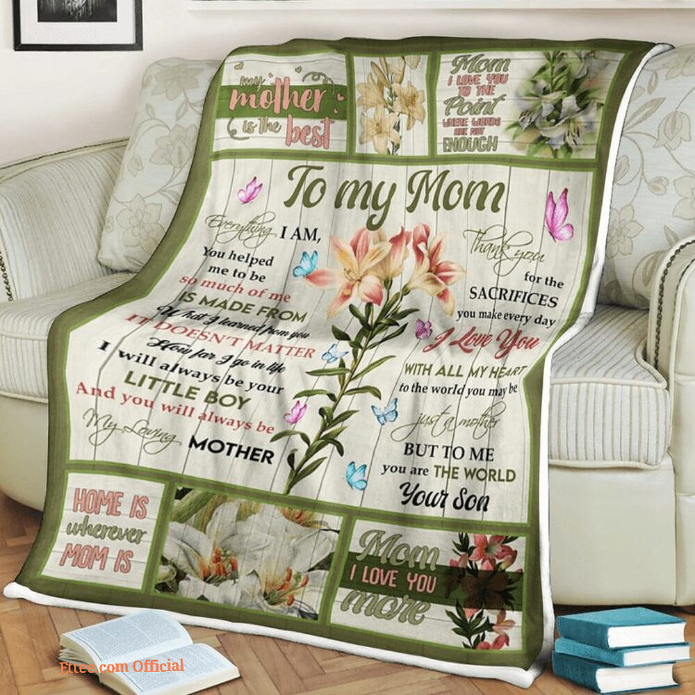 3D Flower Butterfly Quilt Blanket To My Mom - Super King - Ettee
