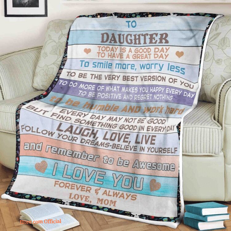 3D - Heart Quilt Blanket To My Daughter