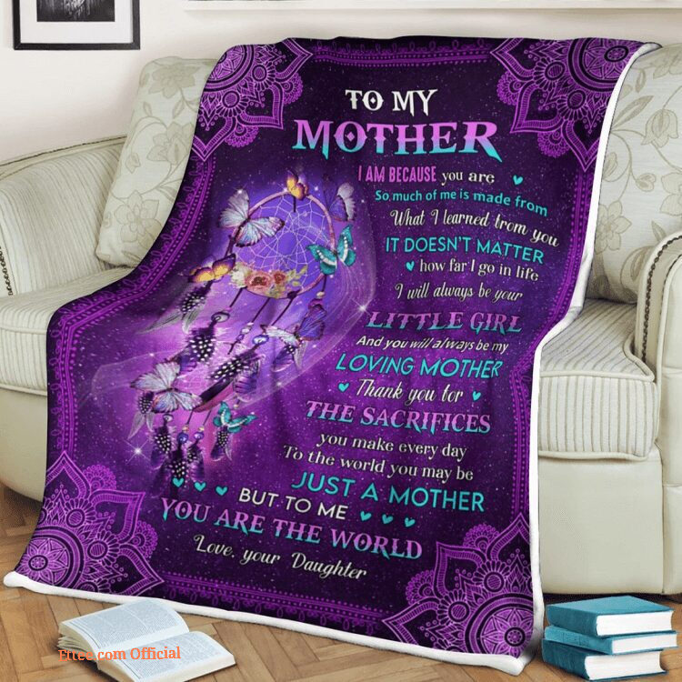 Butterfly Quilt Blanket To My Mother - Gift For Mother