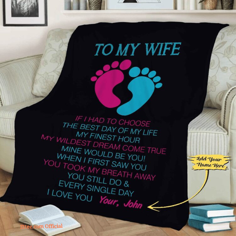 Anniversary Customized Quilt Blanket For Wife Fleece Blanket For Valentine