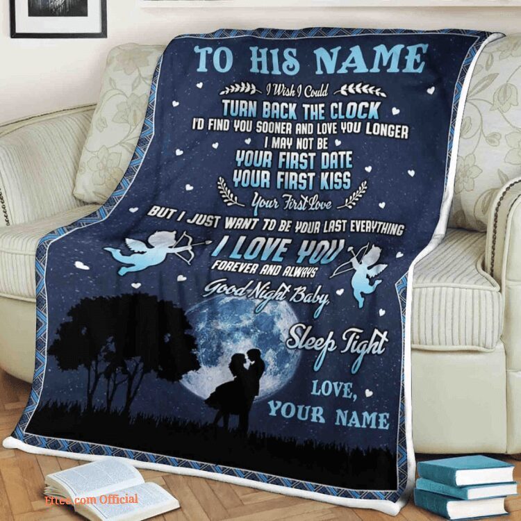 Moon Tree Customized Name Quilt Blanket Anniversary. Foldable And Compact