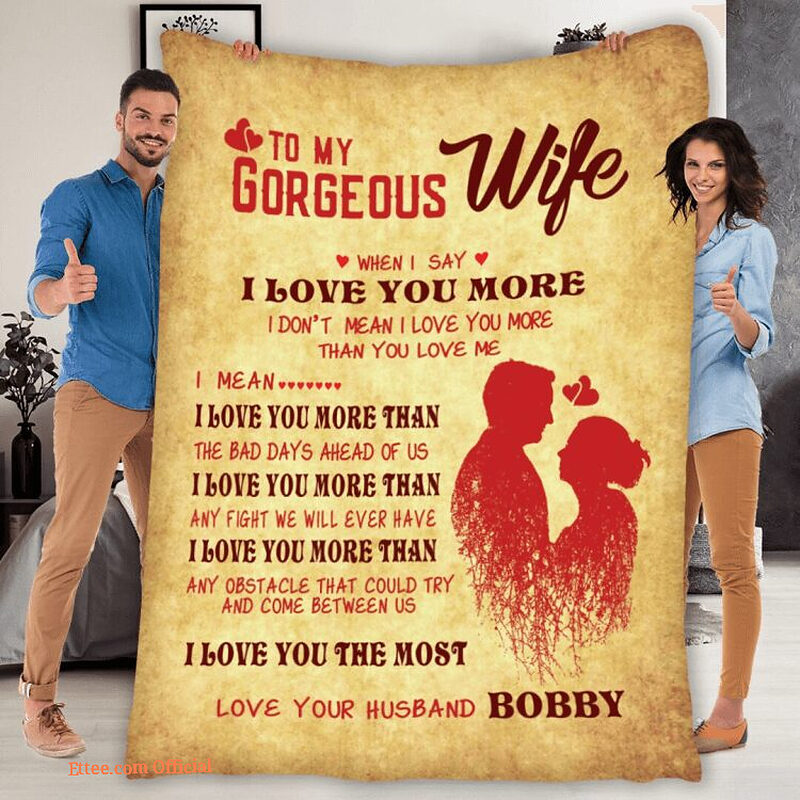 Valentine's Day Gift For Wife Customized Quilt Blanket For Couples - Super King - Ettee