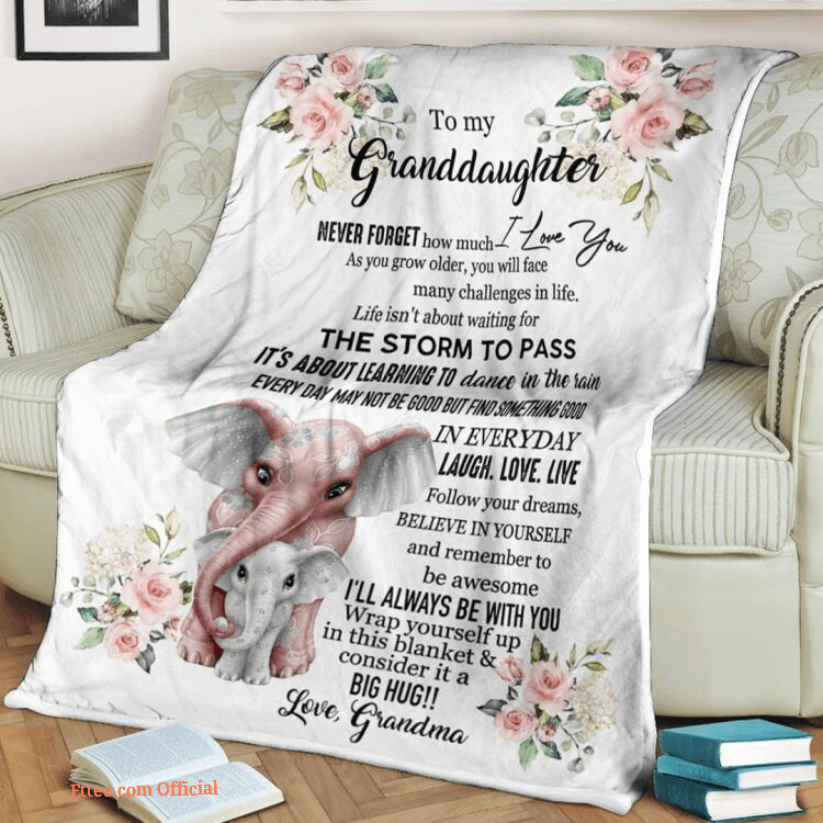 elephant blanket to my granddaughter to dance in the rain follow your dreams