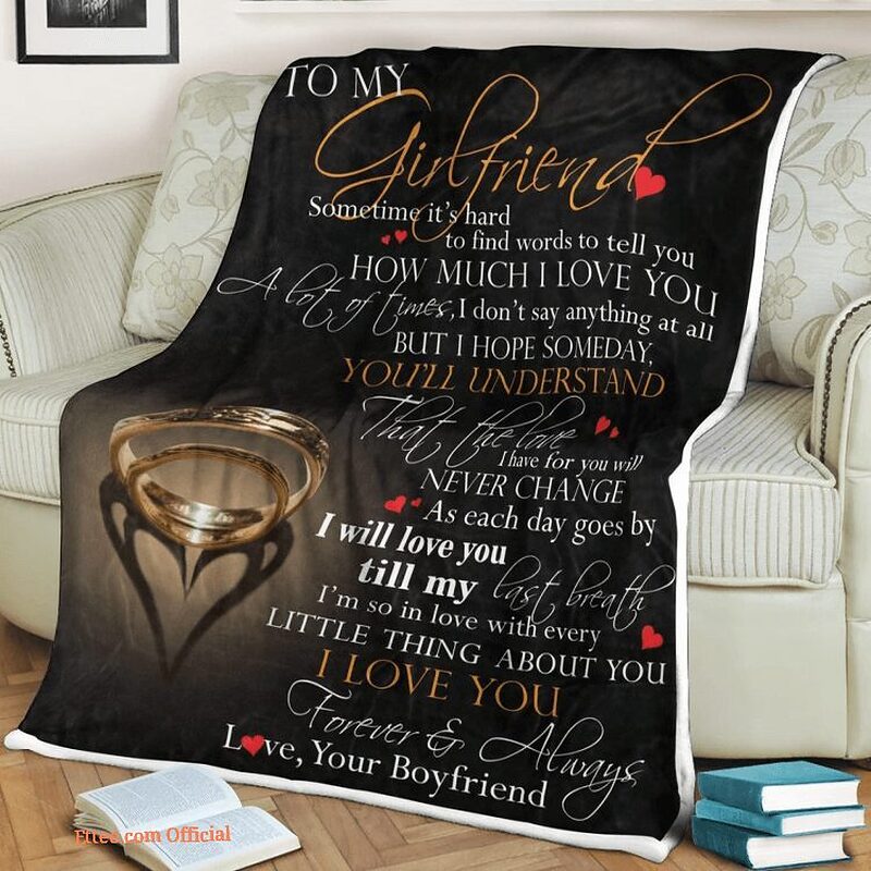 family blanket to my girlfriend how much i love you - Super King - Ettee