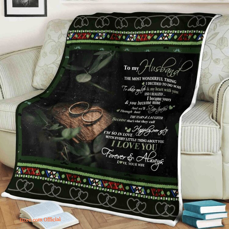 family blanket to my husband to share my life my heart with you the tears and laughter