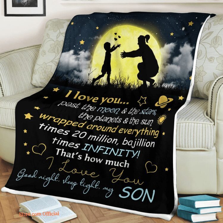 family moon blanket i love you past the moon and the stars the planets and the sun