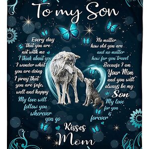 Family Blanket - Always in Your Heart, Son's Gift - Super King - Ettee