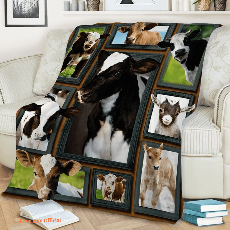 3D Animal Dairy Cow Beauty Quitl Blanket. Light And Durable. Soft To Touch