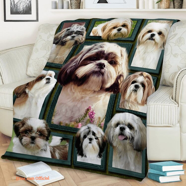 3D - Dog Shih Tzu Quilt Blanket. Light And Durable. Soft To Touch
