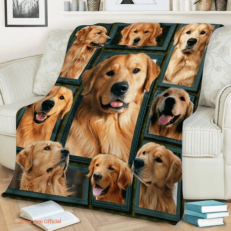 Golden Retriever Beauty Quilt Blanket. Lightweight And Smooth Comfort