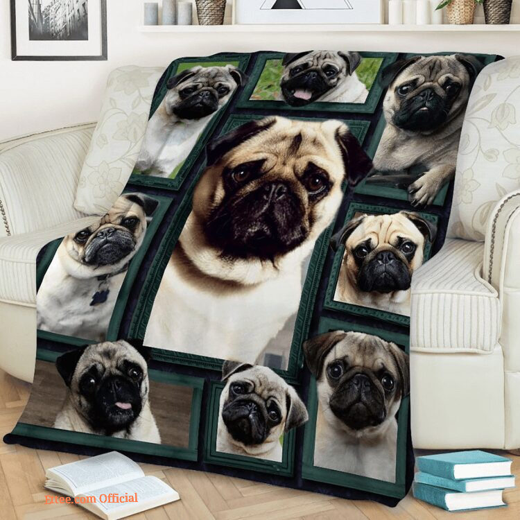 3D Animal Pug Beauty Quilt Blanket. Light And Durable. Soft To Touch