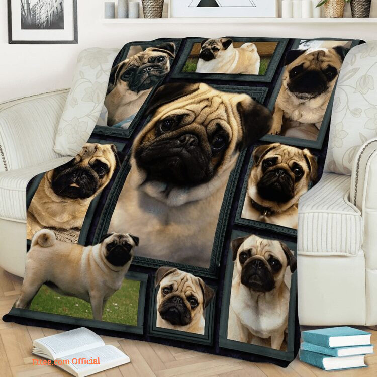 Pug Beauty Cream Quilt Blanket. Lightweight And Smooth Comfort