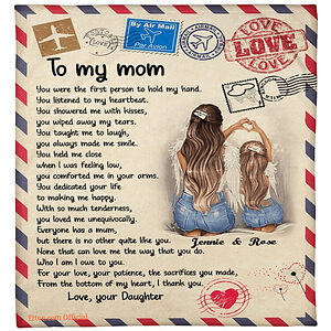 daughter to mom you were the first person to hold fleece blanket - Super King - Ettee