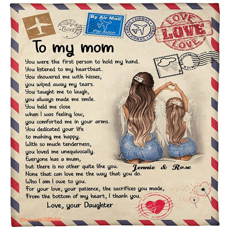 daughter to mom you were the first person to hold fleece blanket - Super King - Ettee
