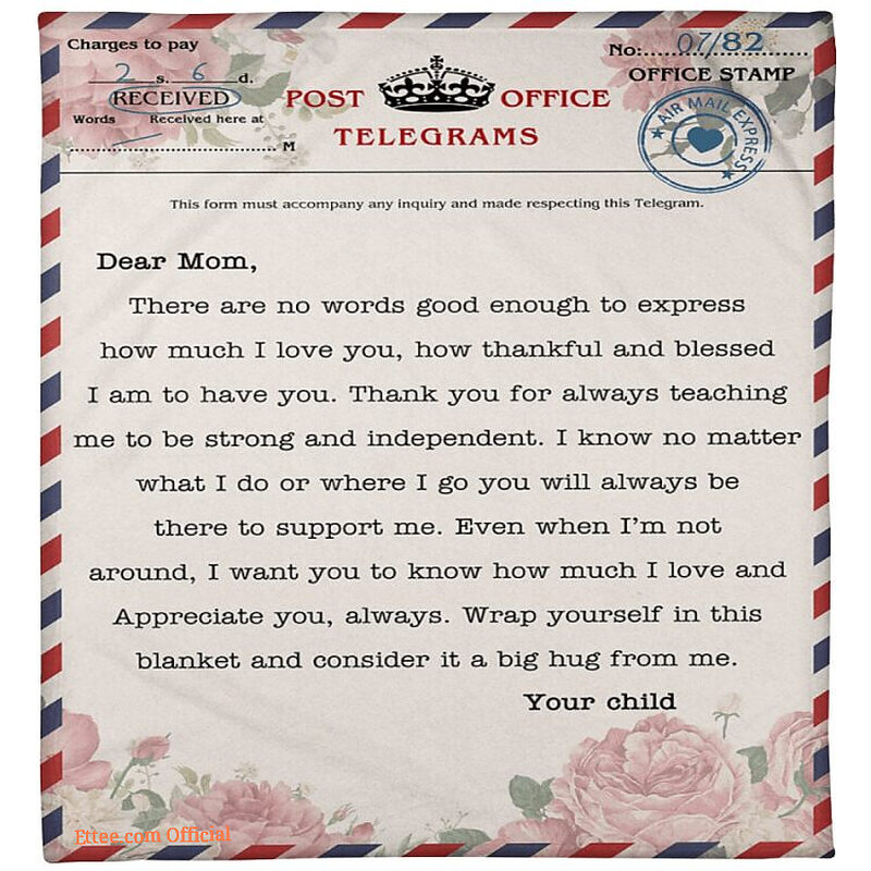 dear mom there are no words good enough   quilt blanket gifts for mothers - Super King - Ettee