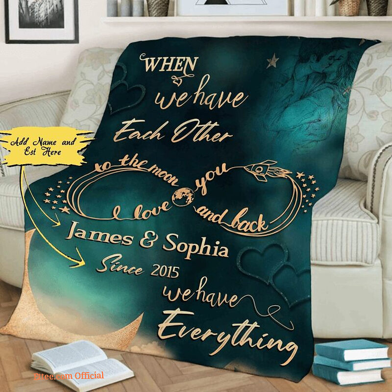 Valentine Quilt Blanket For Wife With Customized Name. Foldable And Compact - Super King - Ettee
