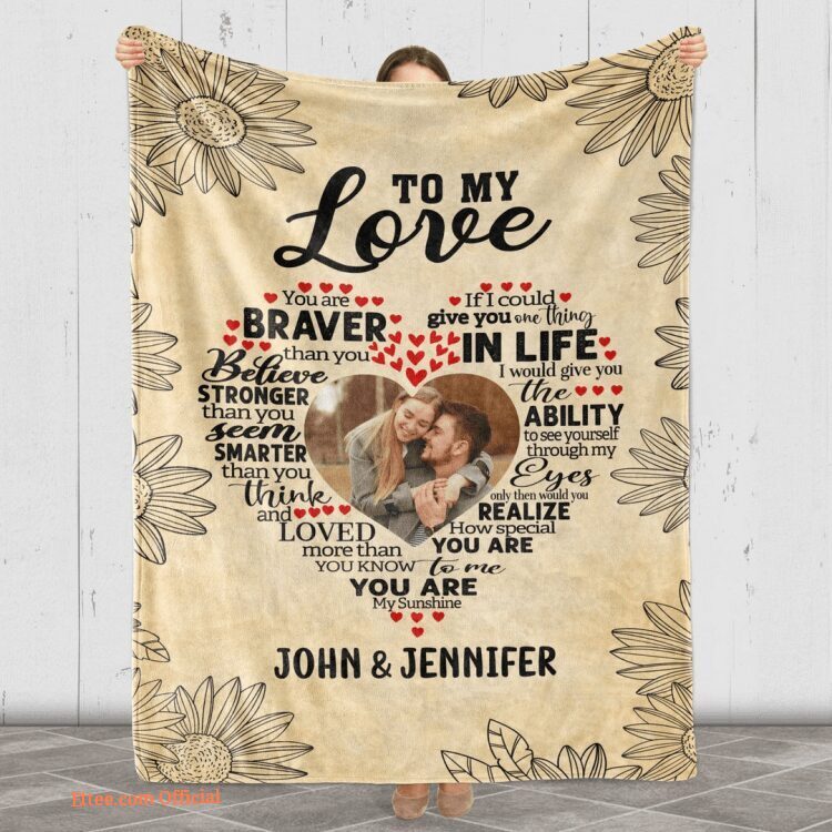 To My Love Believe Customized Quilt Blanket Gift Valentine Day Couples