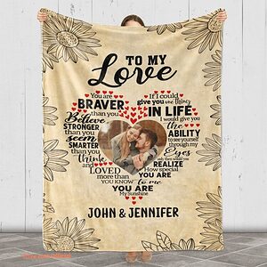 To My Love Believe Customized Quilt Blanket Gift Valentine Day Couples - Super King - Ettee