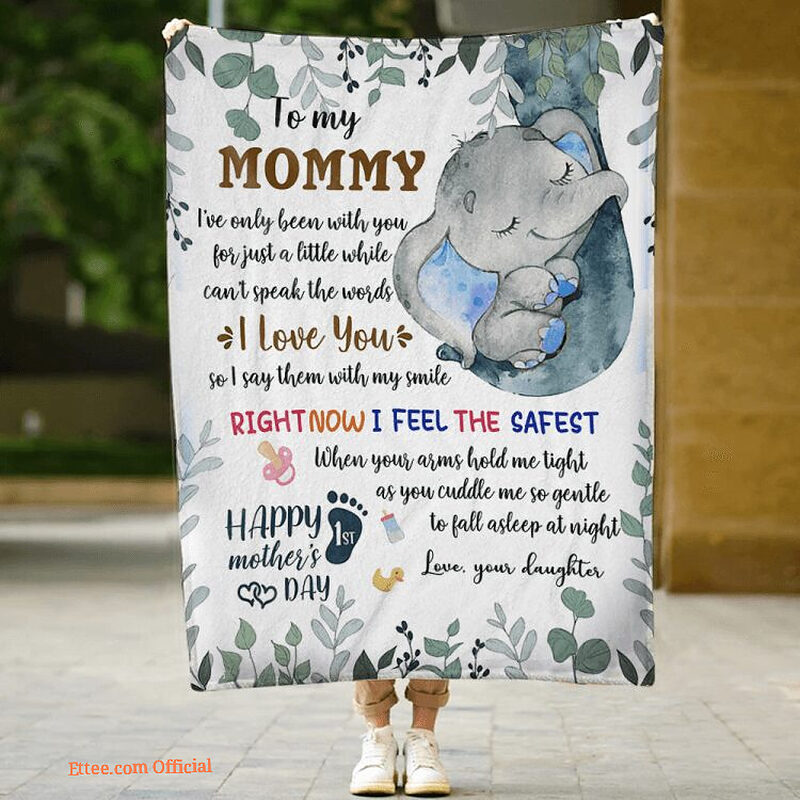 first mother day elephant right now i feel the safest fleece blanket - Super King - Ettee