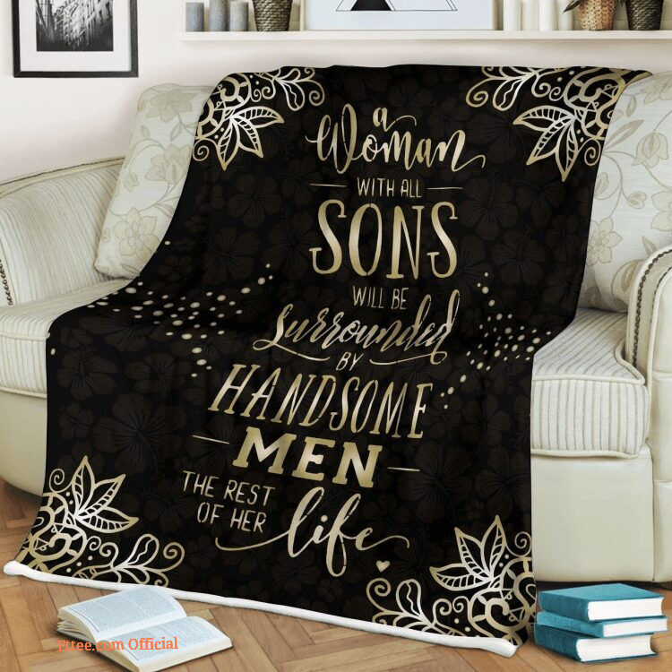 gift for mother blanket a woman with all sons blanket