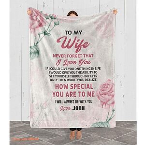 To My Wife I Love You I Will Always Be With You Quil Blanket - Super King - Ettee