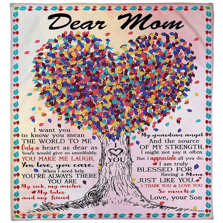 gift for mother blanket dear mom the world to me