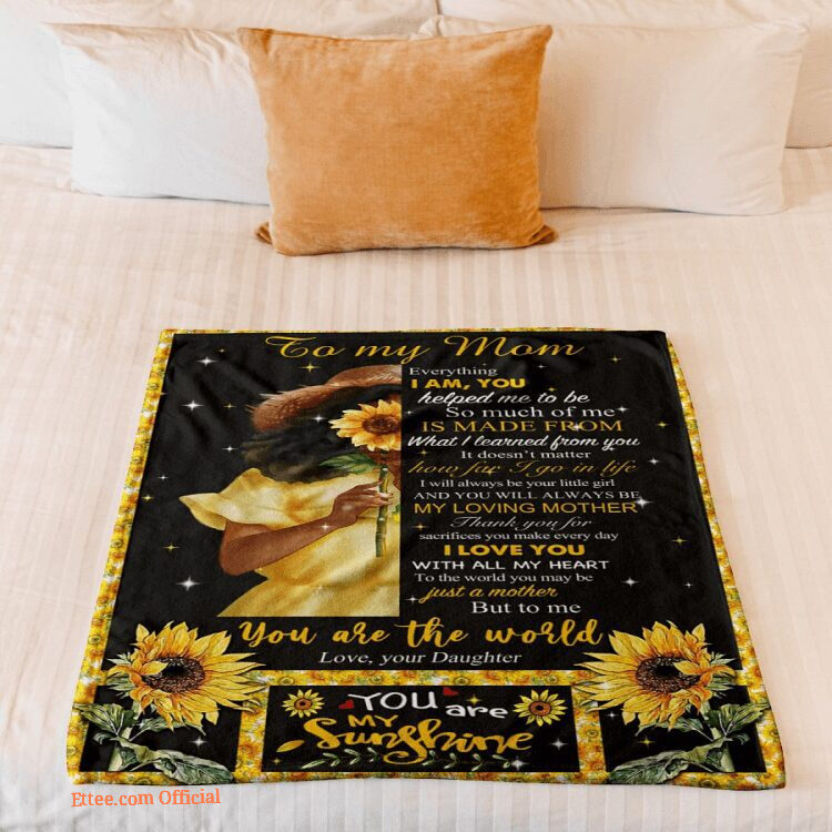 Dear Mom, You Mean the World to Me Blanket - Perfect Mother's Day Gift
