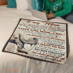 gift for mother blanket for all the time forgot to thanks daughter to mom - Super King - Ettee