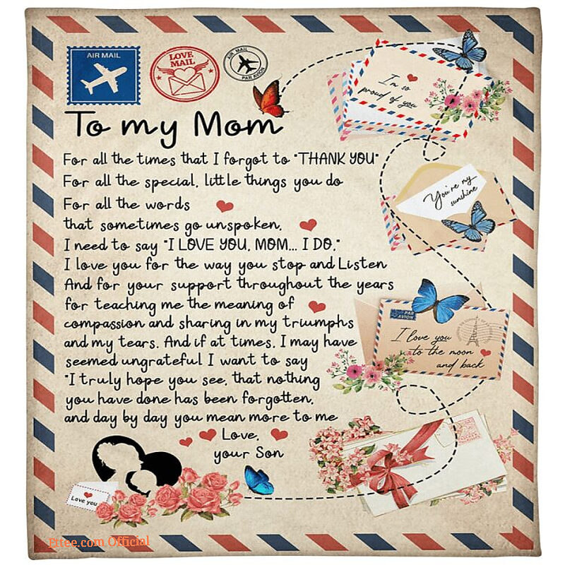 gift for mother blanket for all the times that i forgot to thank you - Super King - Ettee