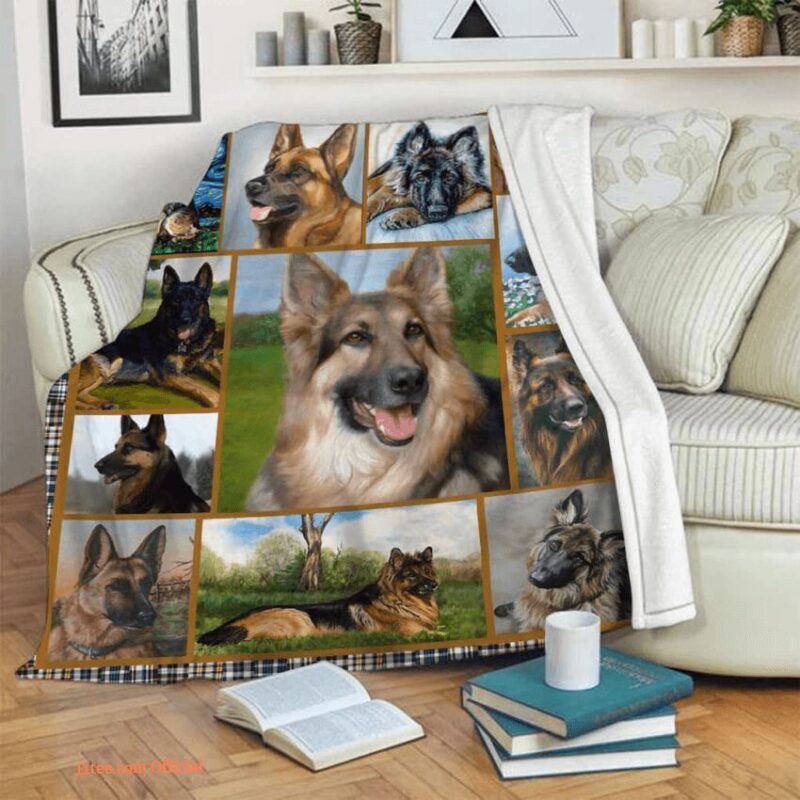 German Shepherd Quilt Blanket. Lightweight And Smooth Comfort