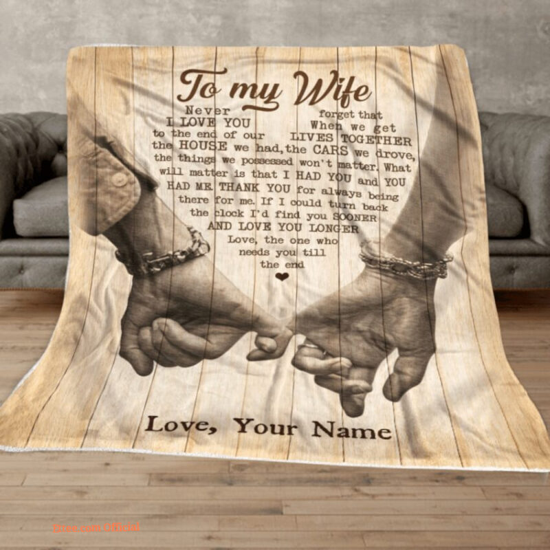 Valentine To My Wife Quilt Blanket. Lightweight And Smooth Comfort