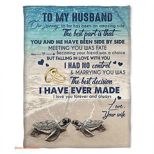a turtle blanket to my husbandi had no control and marrying you - Super King - Ettee