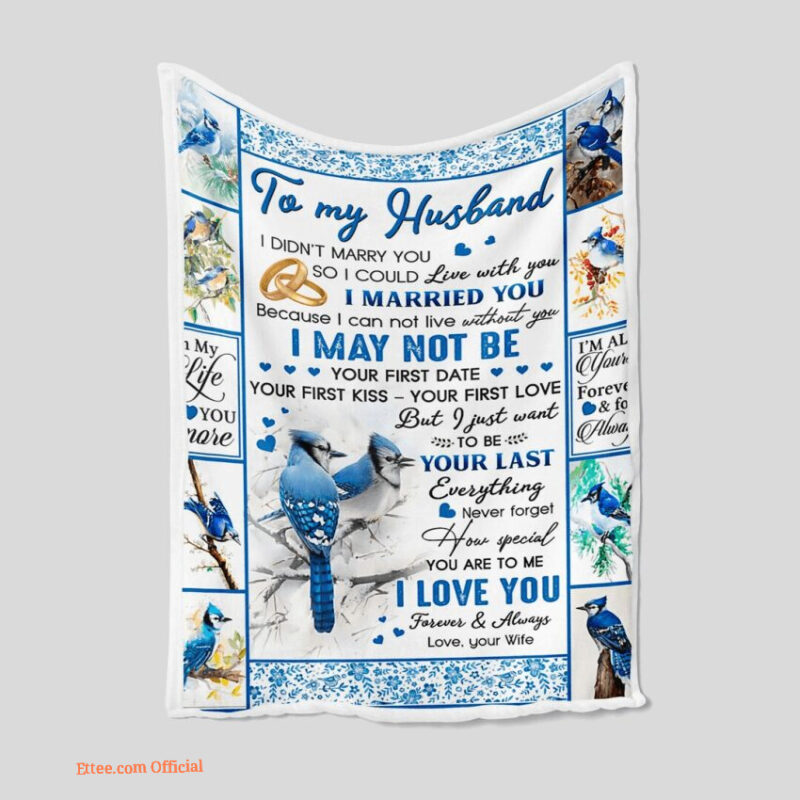 To My Husband Quilt Blanket Valentine. Lightweight And Smooth Comfort