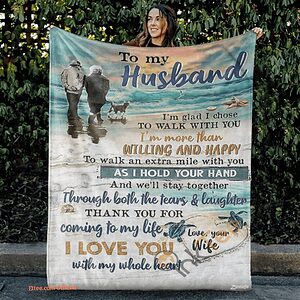 To My Husband I Chose Willing And Happy Quilt Blanket Valentine - Super King - Ettee