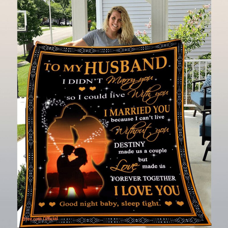 gift for husband blanket to my husband i love you good night baby sleep tight