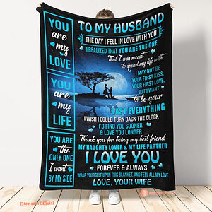 gift for husband blanket to my husband you are my love - Super King - Ettee