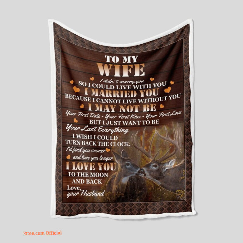 To My Wife Quilt Blanket Couple Valentine. Lightweight And Smooth Comfort