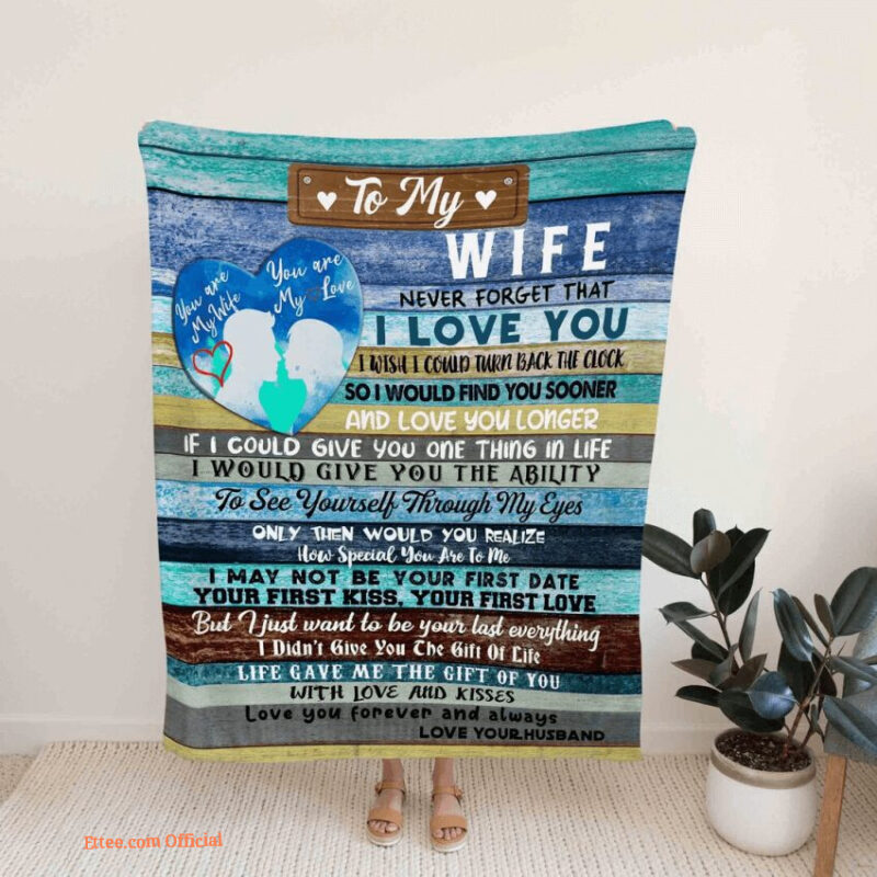 Valentine's Day Gift For To My Wife Blanket Couple. Foldable And Compact