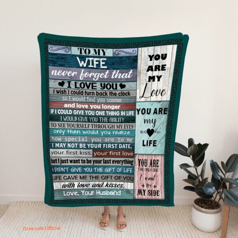 To My Wife Quilt Blanket For Valentine's Day. Lightweight And Smooth Comfort