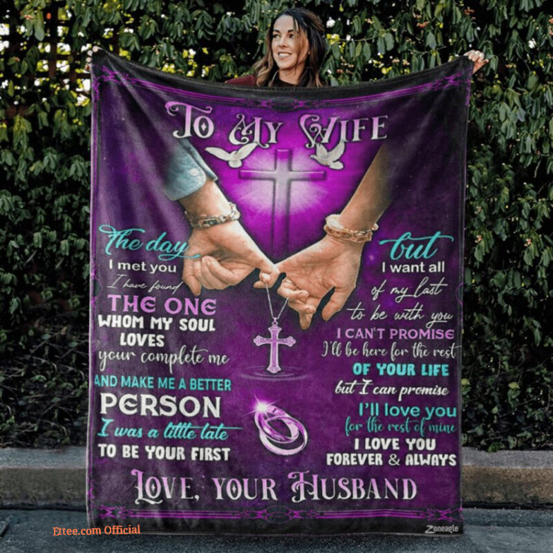 To My Wife The Day I Met You Quilt Blanket Gifts For Wife From Husband