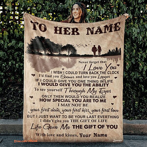 To Her Name Never Forget Gift For Valentine's Day Customized Name Quilt Blanket - Super King - Ettee