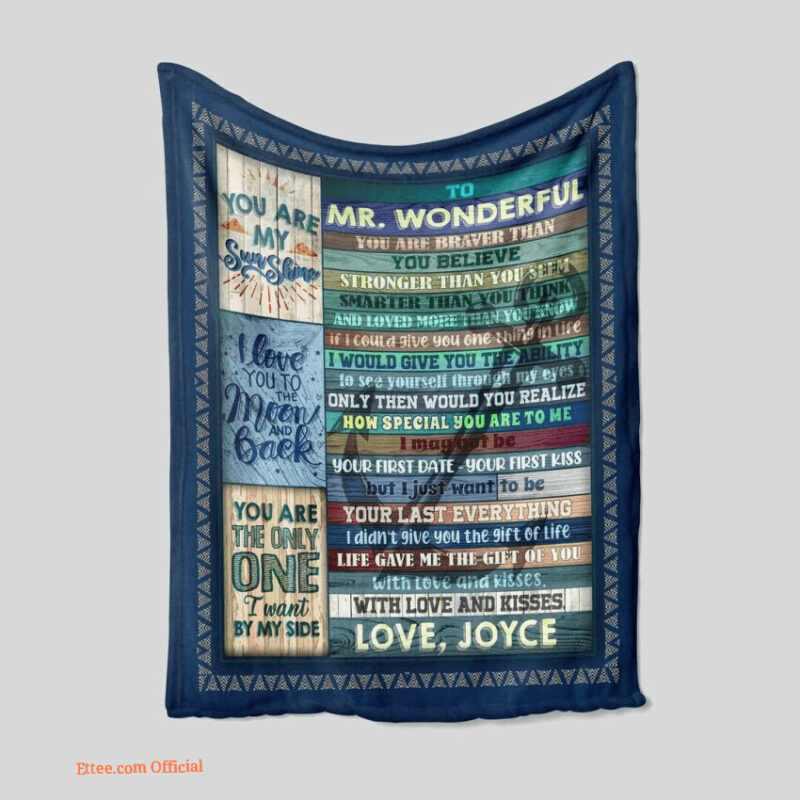 To My Husband Quilt Blanket Personalized Name Gift Couple Valentine