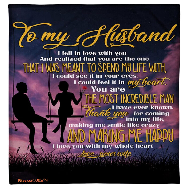 gift for husband blanket wife to husband making me happy